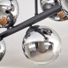 Gastor Plafonnier, Boule lumineuse Chrome, Clair, Fumé, 6 lumières