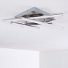 Plafonnier Eriz LED Nickel mat, 4 lumières, Télécommandes, Changeur de couleurs