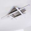Plafonnier Eriz LED Nickel mat, 4 lumières, Télécommandes, Changeur de couleurs