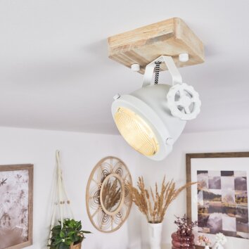 Plafonnier Herford Écru, Blanc, 1 lumière