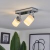 Plafonnier  Cerejeiras LED Chrome, 2 lumières, Télécommandes, Changeur de couleurs