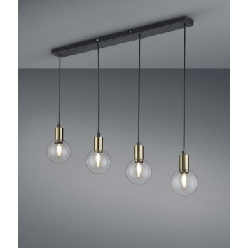 Suspension Trio NACHO Noir, 4 lumières