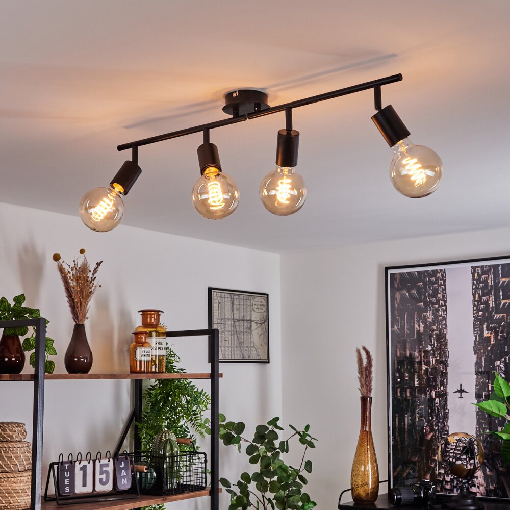 Plafonnier Cacoq Noir, 4 lumières main product photo