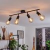 Plafonnier Cacoq Noir, 4 lumières