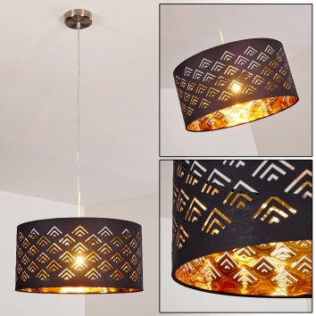 Suspension Samares Nickel mat, 1 lumière