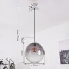 Suspension Degevos Chrome, 1 lumière
