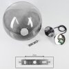 Suspension Degevos Chrome, 1 lumière