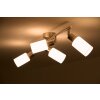 Spot de plafond Reality Acier inoxydable, Blanc, 4 lumières