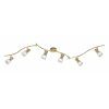 Spot Trio LEVISTO LED Laiton, 6 lumières