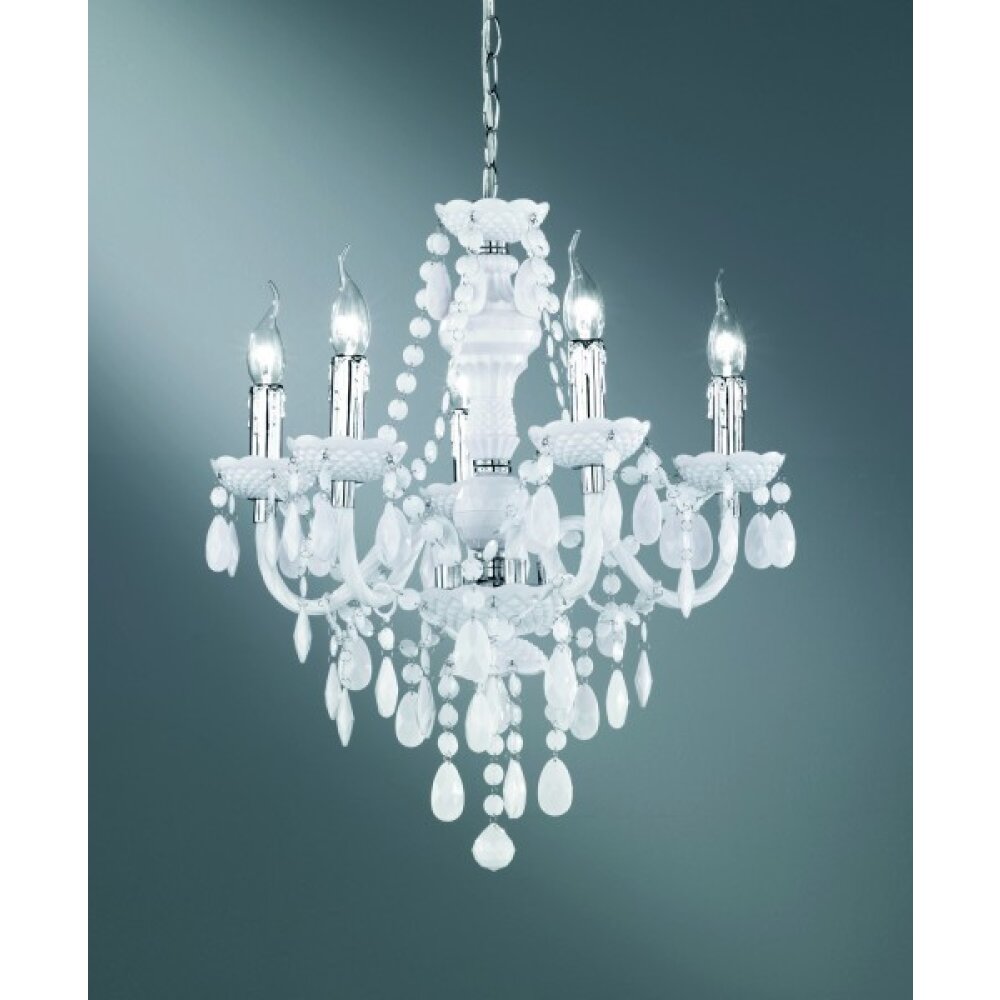 Lustre Reality Blanc, 5 lumières main product photo