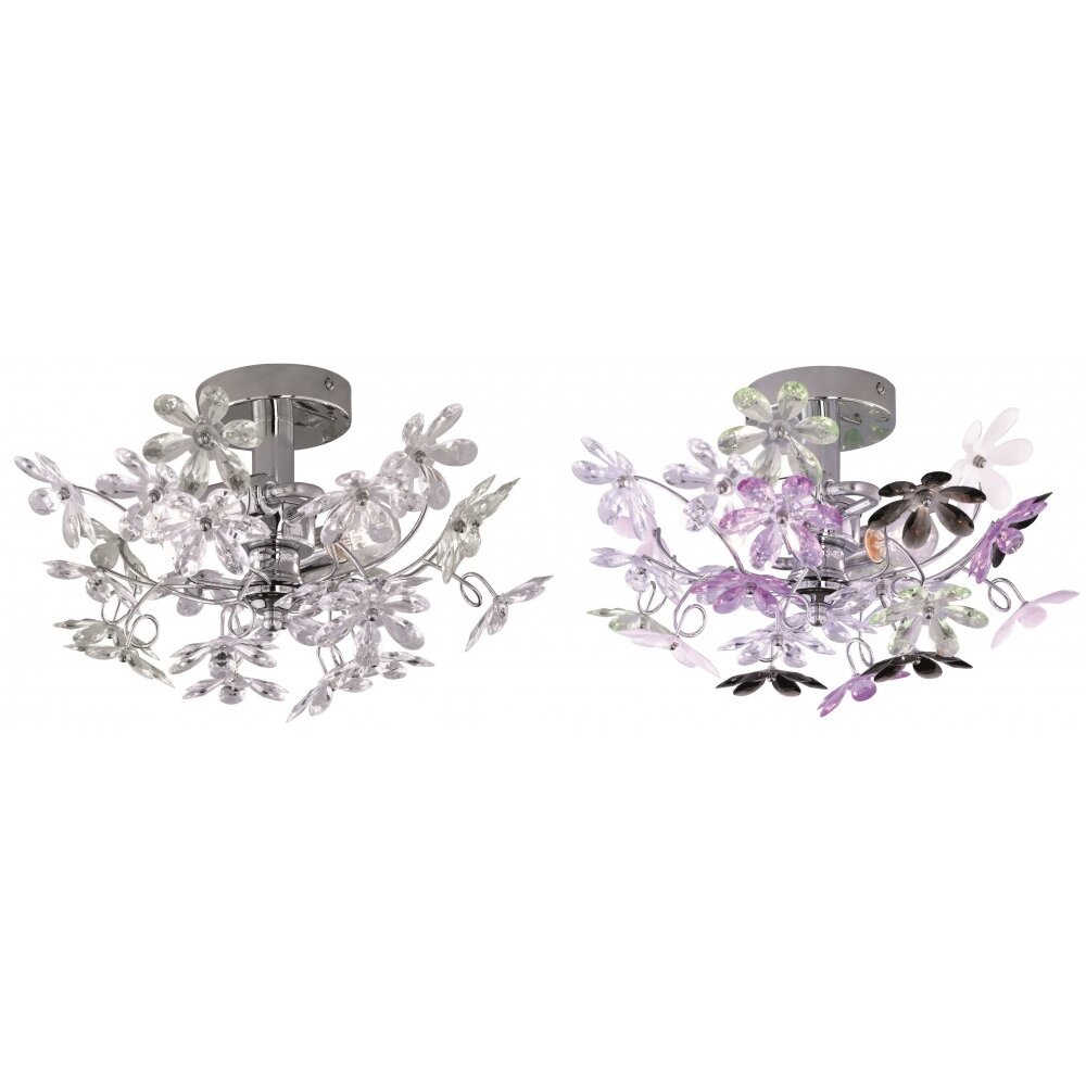 FLOWER Luminaires Reality Chrome, 2 lumières main product photo