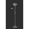 Quebec Lampadaire, Lampadaire Luminaires Trio LED Nickel mat, 1 lumière