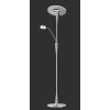 Quebec Lampadaire, Lampadaire Luminaires Trio LED Nickel mat, 1 lumière