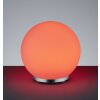 Lampe à poser Reality George LED Chrome, 1 lumière, Télécommandes, Changeur de couleurs