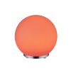 Lampe à poser Reality George LED Chrome, 1 lumière, Télécommandes, Changeur de couleurs