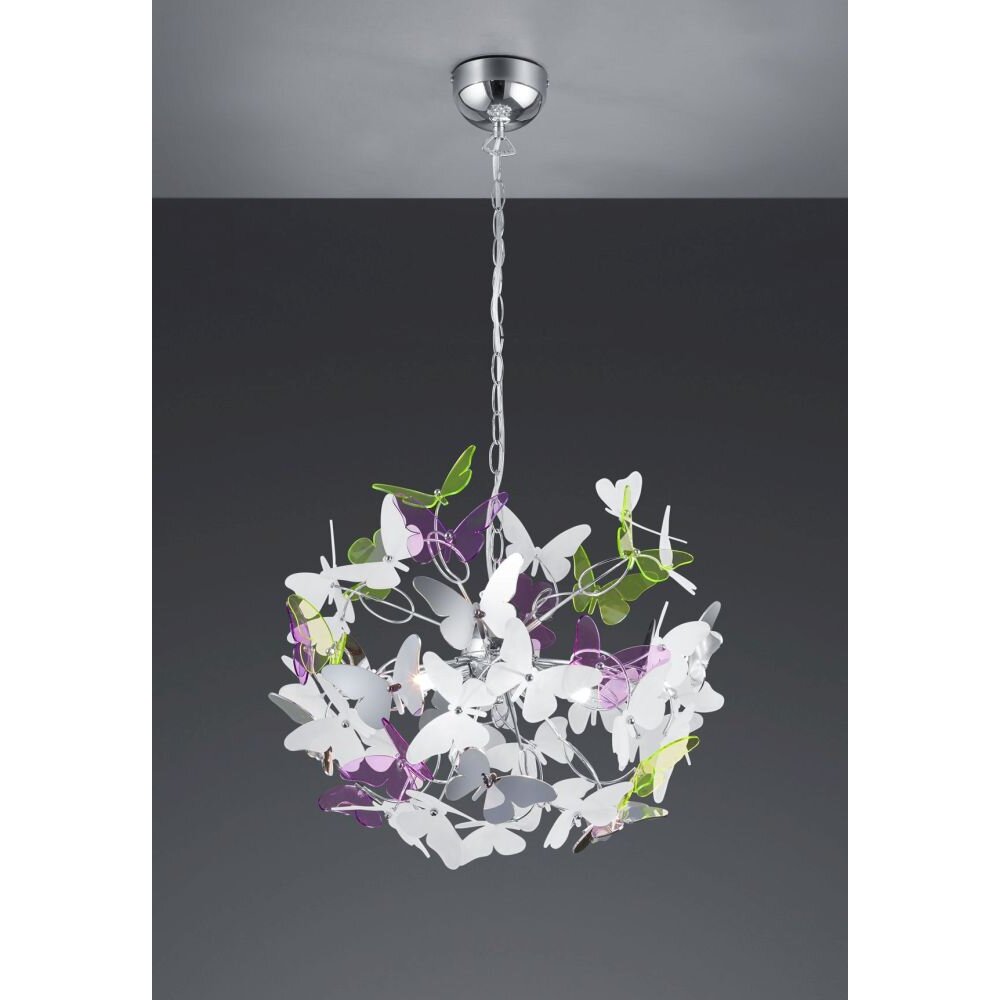Suspension Reality BUTTERFLY Chrome, 4 lumières main product photo
