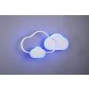 Plafonnier Reality Cloudy LED Blanc, 1 lumière, Télécommandes, Changeur de couleurs