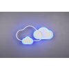Plafonnier Reality Cloudy LED Blanc, 1 lumière, Télécommandes, Changeur de couleurs