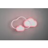 Plafonnier Reality Cloudy LED Blanc, 1 lumière, Télécommandes, Changeur de couleurs