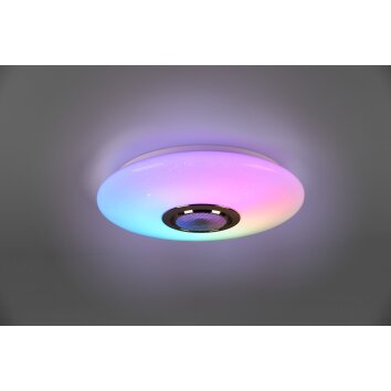 Plafonnier Reality Musica LED Blanc, 2 lumières, Télécommandes, Changeur de couleurs