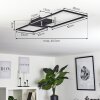 Plafonnier Doyon LED Noir, 1 lumière