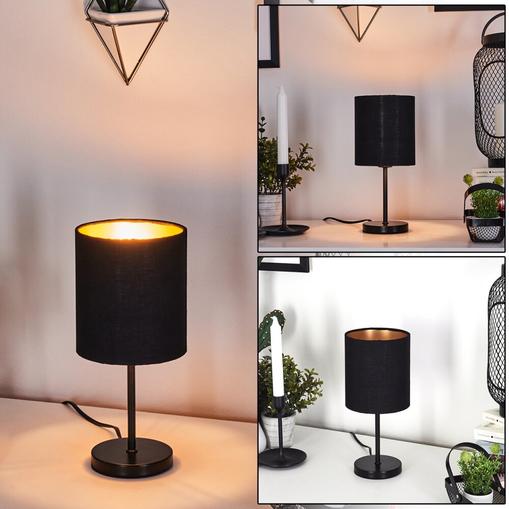 Lampe de table Varmo Noir, 1 lumière main product photo