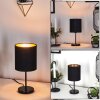 Lampe de table Varmo Noir, 1 lumière Lampe de table Varmo Noir, 1 lumière