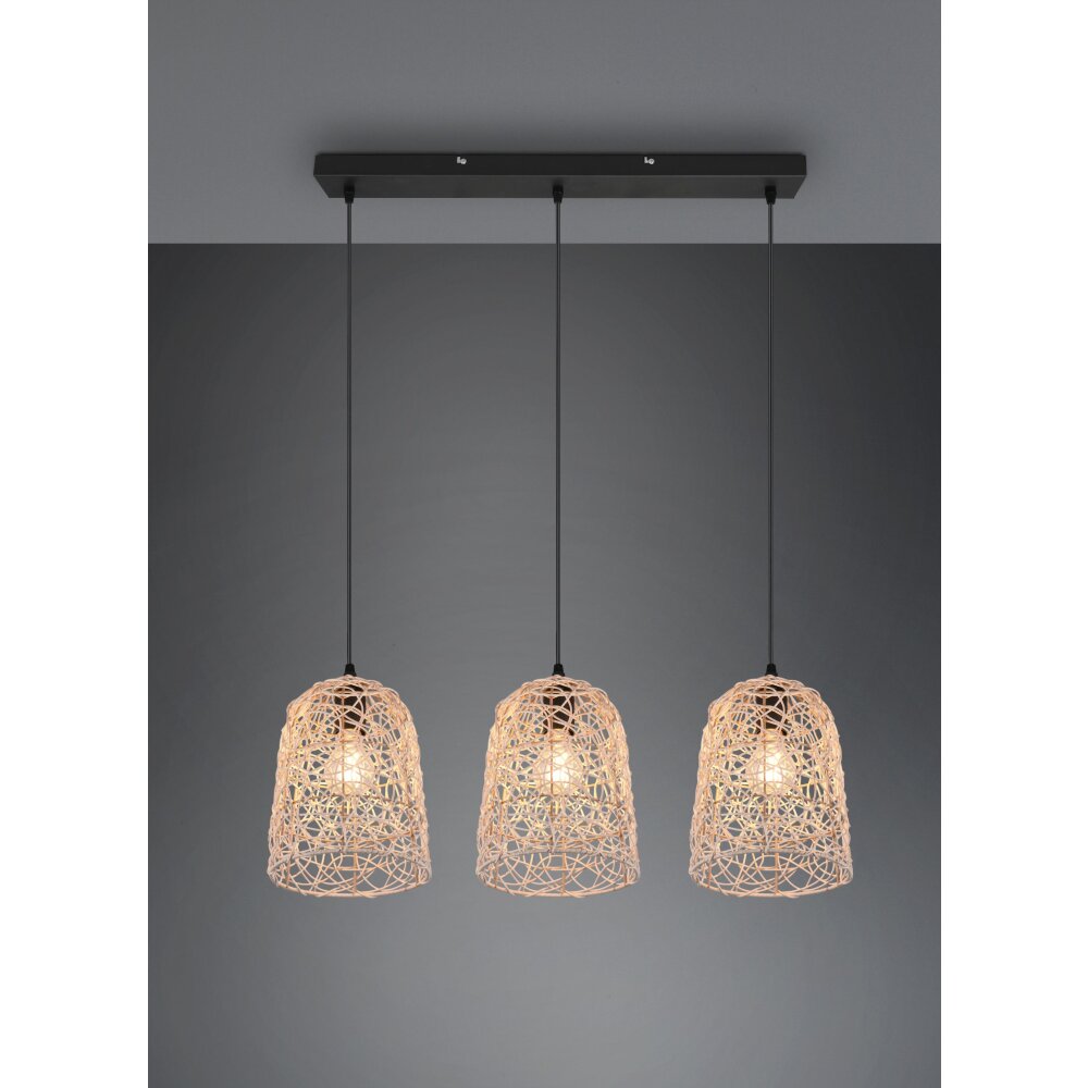 Suspension Reality Lovis Noir, 3 lumières main product photo