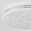 Plafonnier  Savardeix LED Chrome, Blanc, 1 lumière, Télécommandes, Changeur de couleurs