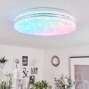 Plafonnier  Savardeix LED Chrome, Blanc, 1 lumière, Télécommandes, Changeur de couleurs