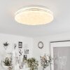 Plafonnier  Savardeix LED Chrome, Blanc, 1 lumière, Télécommandes, Changeur de couleurs