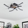 Plafonnier Letala LED Couleur bois, 4 lumières