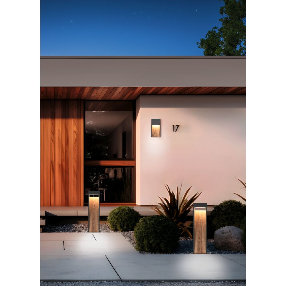 SALMON Lampadaire d\'extérieur Luminaires Trio LED Bois clair, 1 lumière main product photo