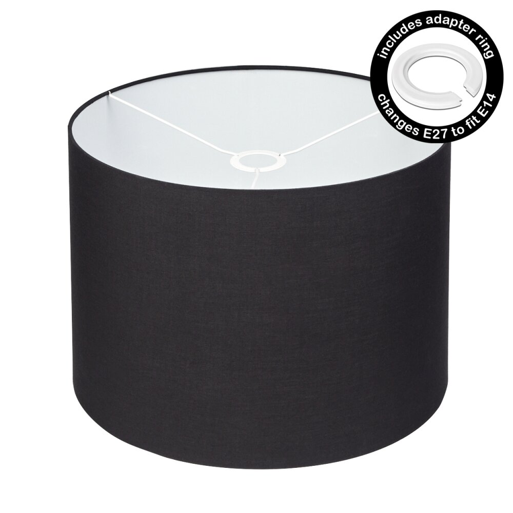 Abat-jour en tissu Bassagoda pièce de rechange, Abat-jour Noir, Blanc main product photo