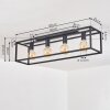 Plafonnier Wick Noir, 4 lumières