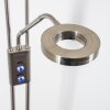 Lampadaire à vasque Donna LED Nickel mat, 1 lumière