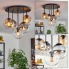 Gastor Plafonnier, Boule lumineuse 45 cm Ambre, Clair, Fumé, 5 lumières Gastor Plafonnier, Boule lumineuse 45 cm Ambre, Clair, Fumé, 5 lumières