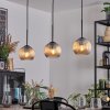 Koyoto Suspension, Boule lumineuse, Suspension Ambre, 3 lumières