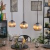 Koyoto Suspension, Boule lumineuse, Suspension Ambre, 3 lumières