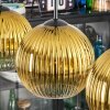 Koyoto Suspension, Boule lumineuse, Suspension Or, Clair, 3 lumières