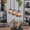 Ripoll Suspension, Boule lumineuse, Suspension Chrome, Fumé, 3 lumières