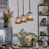 Ripoll Suspension, Boule lumineuse, Suspension Chrome, Fumé, 3 lumières