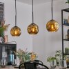Ripoll Suspension, Boule lumineuse, Suspension Or, 3 lumières