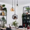Koyoto Suspension, Boule lumineuse, Suspension, Suspension grappe Ambre, Clair, Fumé, 3 lumières