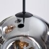 Koyoto Suspension, Boule lumineuse, Suspension, Suspension grappe Ambre, Clair, Fumé, 3 lumières