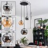 Ripoll Suspension, Boule lumineuse, Suspension, Suspension grappe Ambre, Fumé, 3 lumières