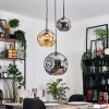 Ripoll Suspension, Boule lumineuse, Suspension, Suspension grappe Ambre, Fumé, 3 lumières