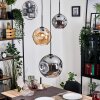 Ripoll Suspension, Boule lumineuse, Suspension, Suspension grappe Ambre, Fumé, 3 lumières