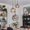 Ripoll Suspension, Boule lumineuse, Suspension, Suspension grappe Ambre, Clair, Fumé, 3 lumières