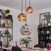 Ripoll Suspension, Boule lumineuse, Suspension, Suspension grappe Chrome, Or, Clair, Cuivré, Fumé, 3 lumières